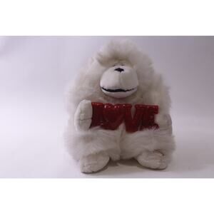 White Gorilla with Love Sign, Plush, Light, Valentine's Day, ~ 250827-WH 544